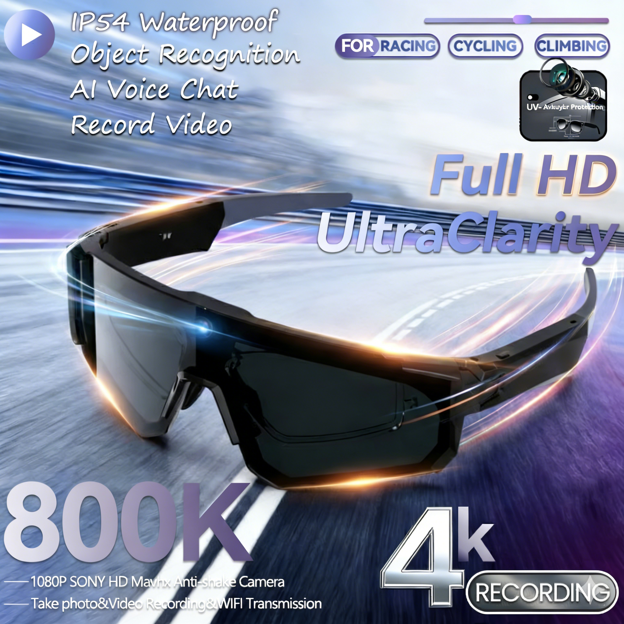 Action Camera 4K - HD 4K 800WCamera 32GB Sport Smart