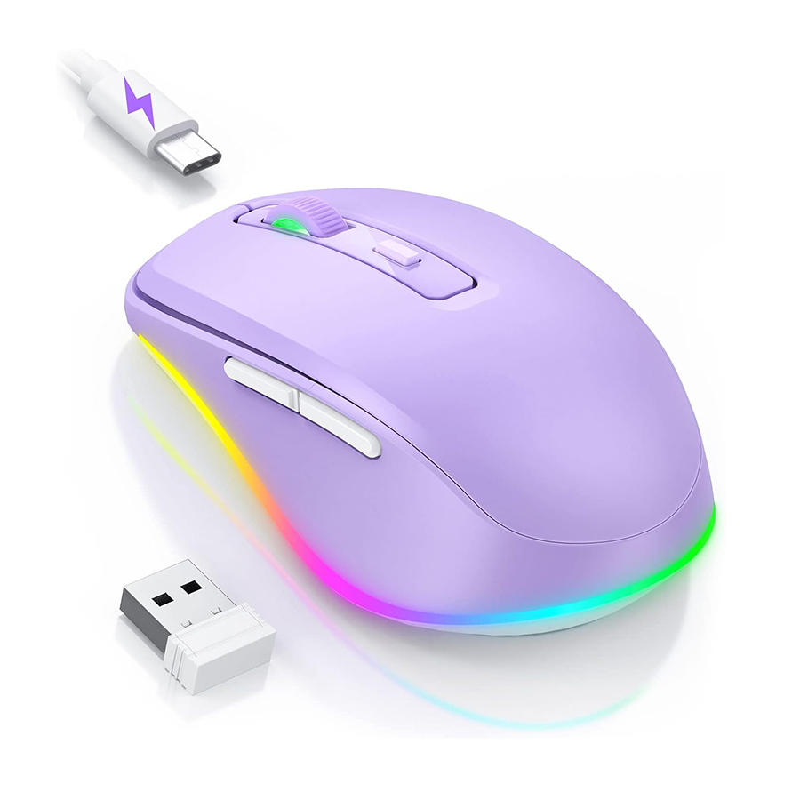 Auto Mouse Mover - Wireless Mouse Jiggler LED Rechargeable Moving