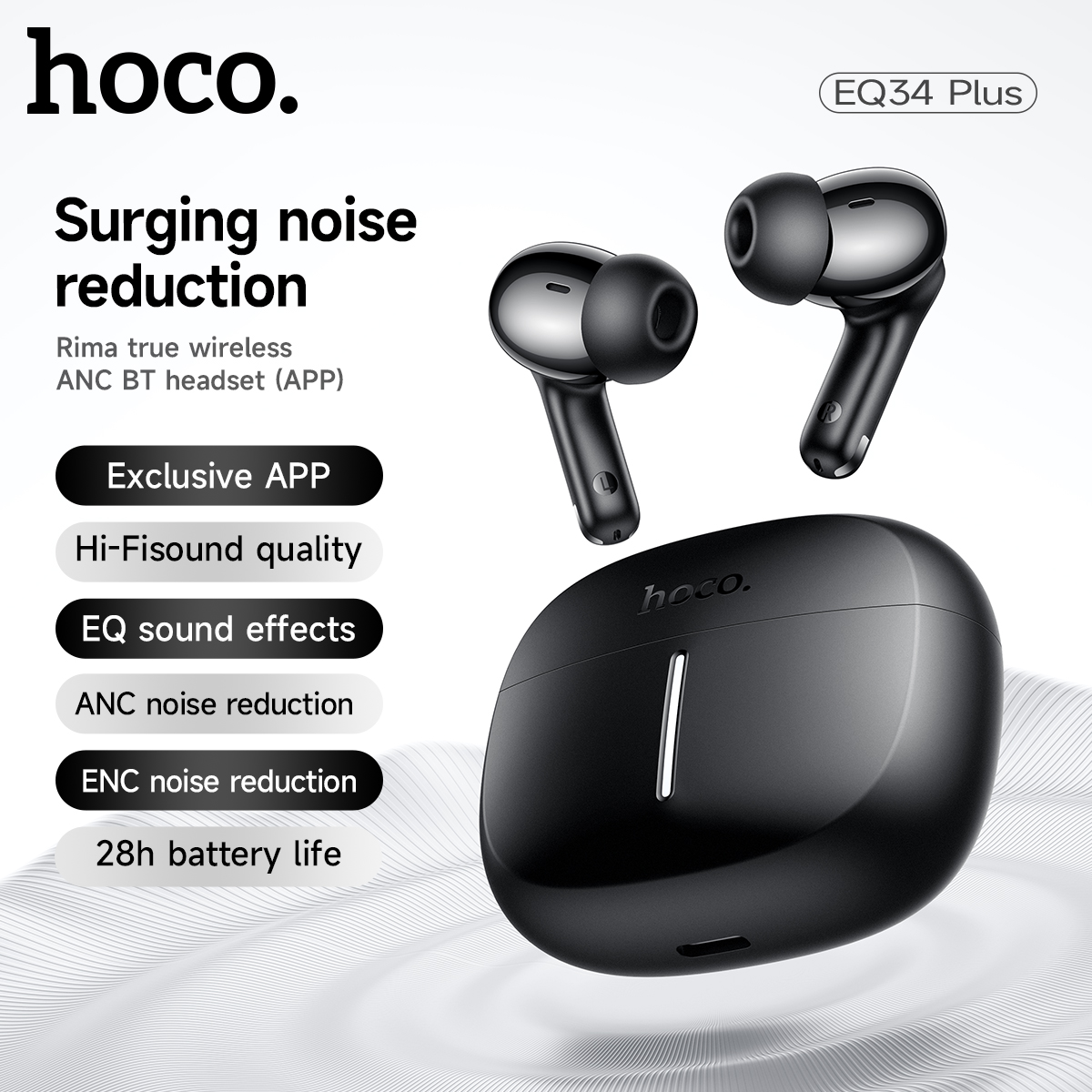 HOCO ANC Acitve Noise Reductio - Earbuds Anc Wireless ulasan dan harga