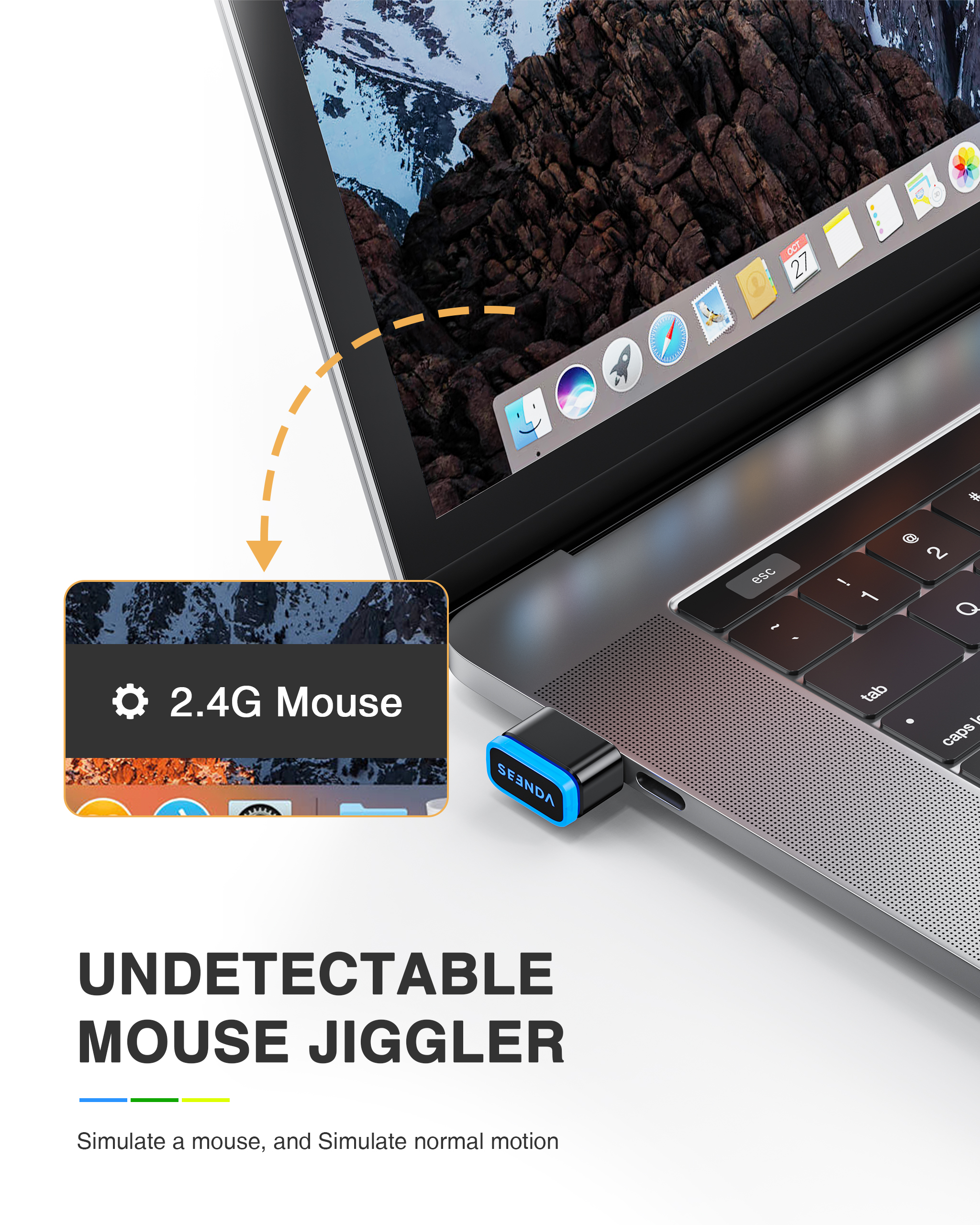 Seenda Mouse Jiggler USB Shake - Auto Mouse Mover ulasan dan harga