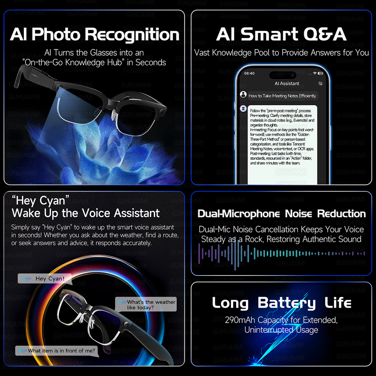New HOT Business Smart Glasses - Action Camera 4K ulasan dan harga